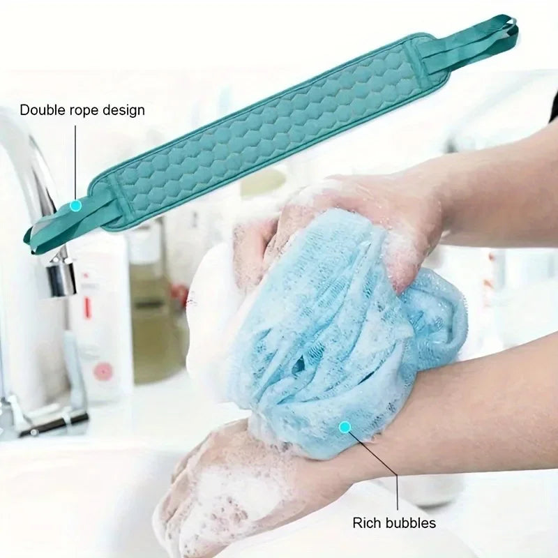 Shower Exfoliating Set With Ball Gloves Towel 3 Piece Bath Accessory