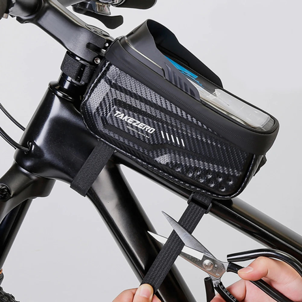 Bicycle Front Frame Bag Waterproof Touch Screen Road Bike