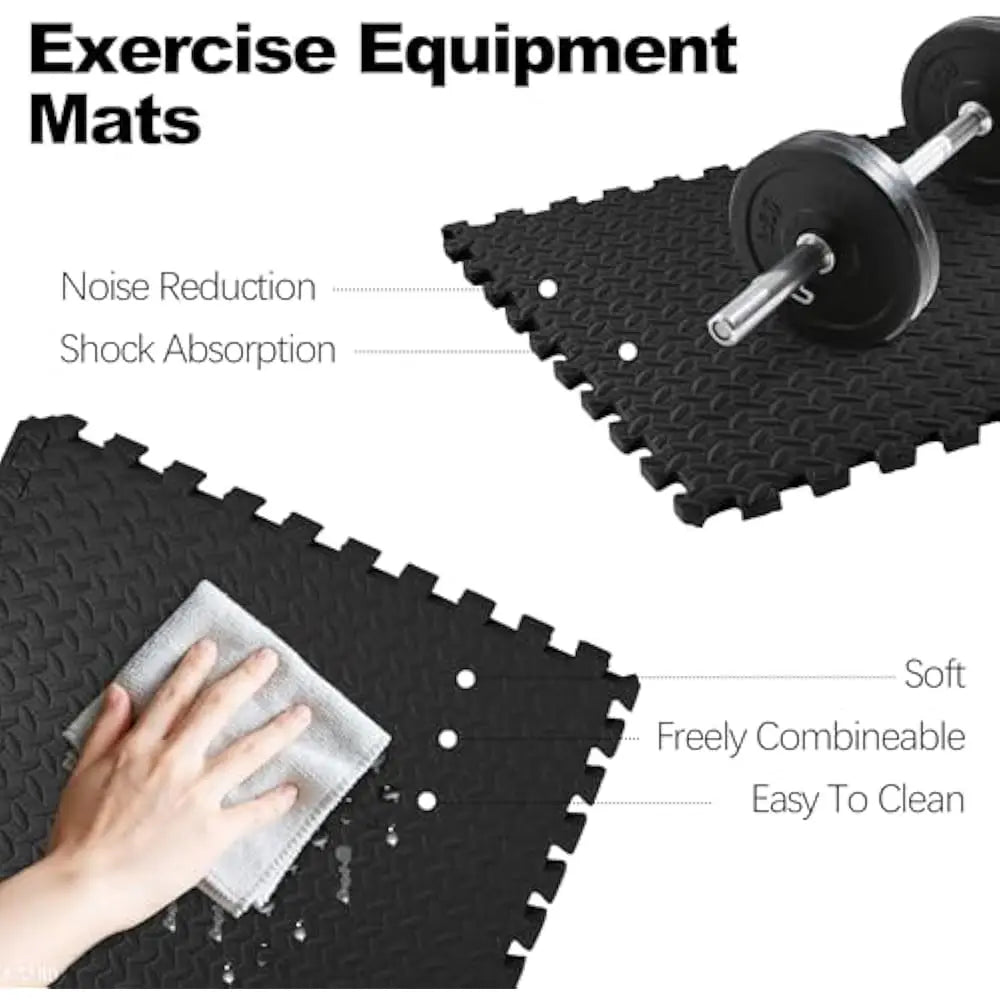 Interlocking EVA Floor Mats 36 Piece Shock Absorbing Workout Tiles
