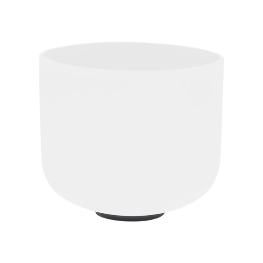 Premium Handcrafted Frosted Quartz Crystal Singing Bowl F Note MeditationHealing