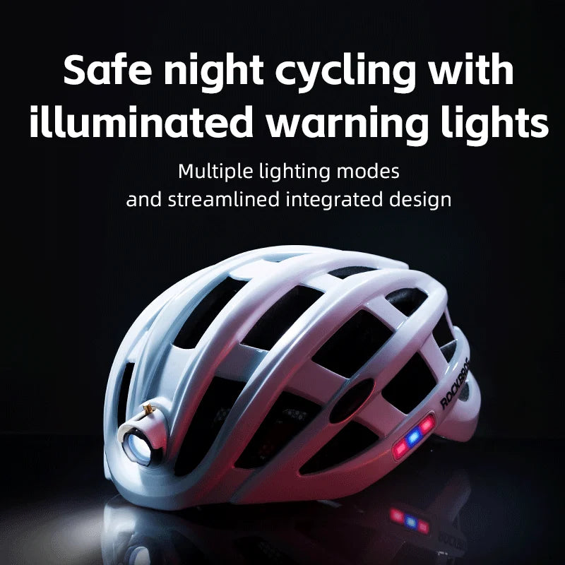 ROCKBROS USB Charging Cycling Light Helmet With Front LED Safety
