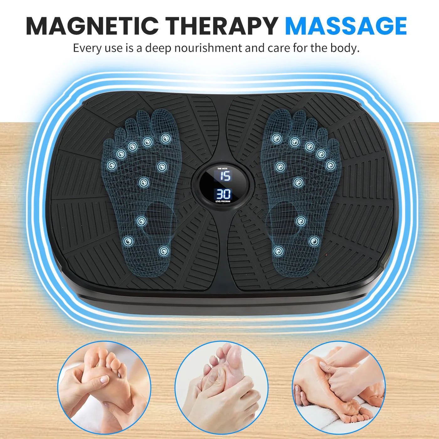 Portable Vibration Plate Whole Body Exercise Kit With Resistance Bands