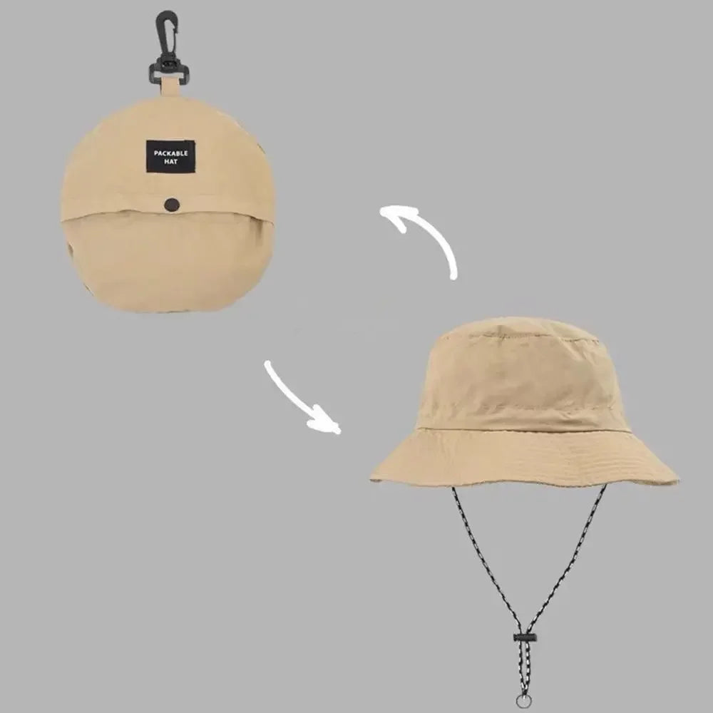 Waterproof Sun Protection Bucket Hat With Storage Bag
